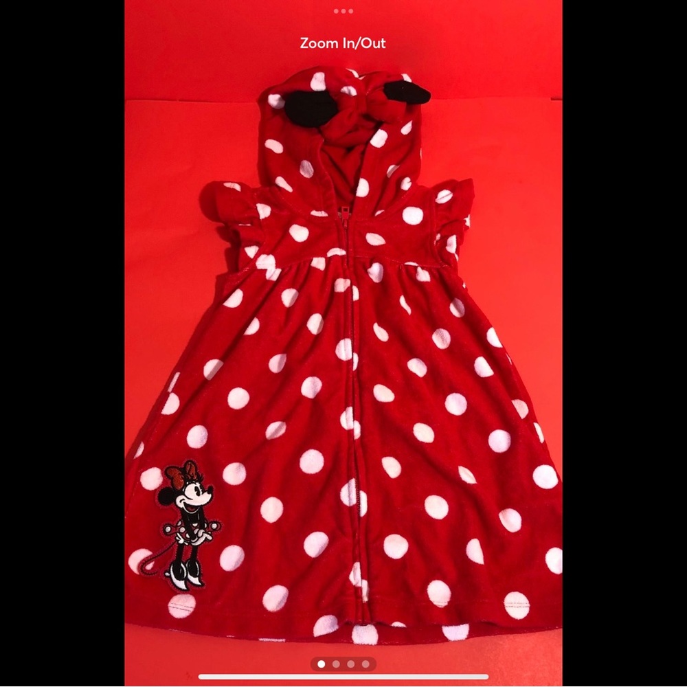Disney Theme Park Mini Mouse Beach Cover-up Size 4